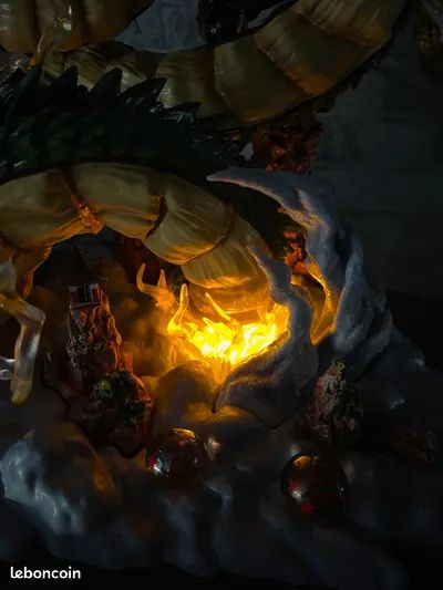 ๐ Shenron Dragon with Kid Goku Statue (Light-Up Edition)