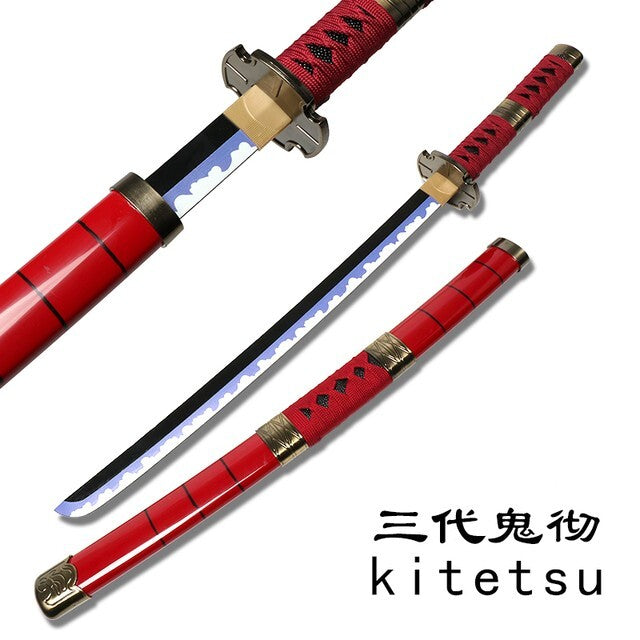 One Piece – Roronoa Zoro Sandai Kitetsu Katana (Wooden Replica – 104 cm)
