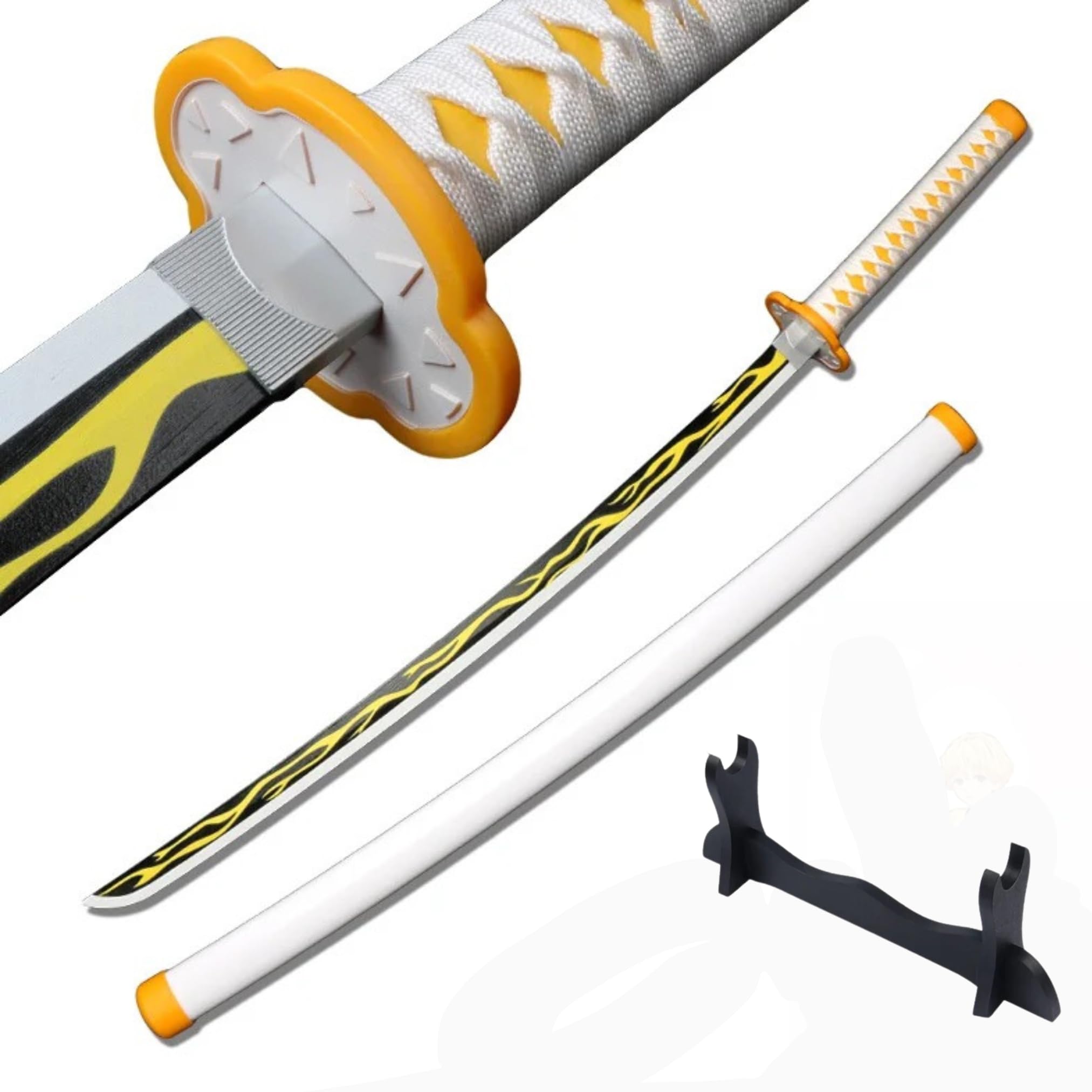 Demon Slayer – Zenitsu Agatsuma Thunder Nichirin Katana (Wooden Replica – 104 cm)
