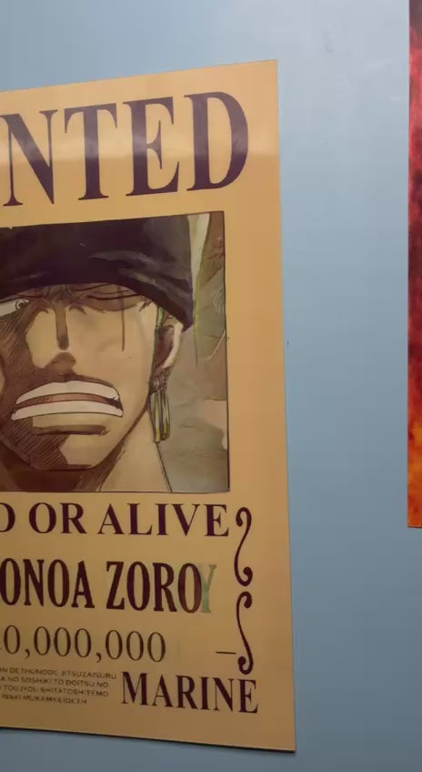 Luffy And ZoroWanted Premium 3D Posters