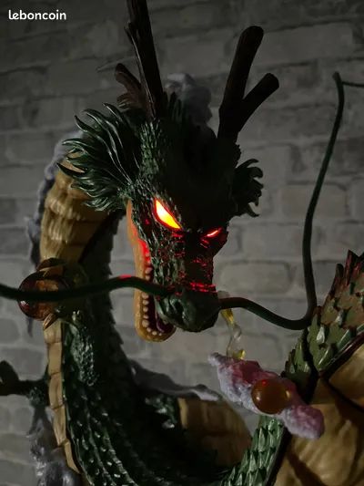 🐉 Shenron Dragon with Kid Goku Statue (Light-Up Edition)